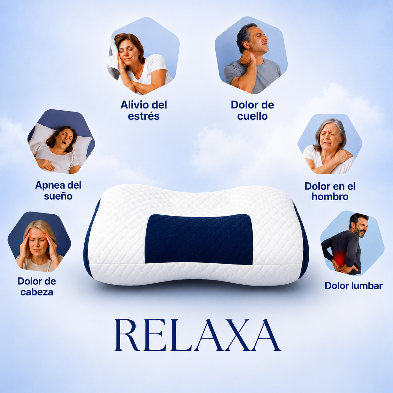 ALMOHADA RELAXA | Almohada Ortopédica 3D con Alineación Cervical Perfecta